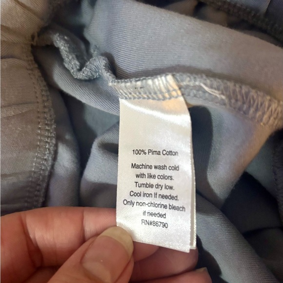 The Company Store Legends Hotel Pima Cotton Pajama Set NWOT Medium Blue - Picture 3 of 7